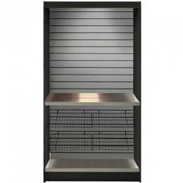 All State ASMMS271-DSST Micro Market Display with Stainless Slats with Storage 27