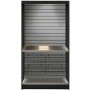 All State ASMMS361-DSST Micro Market Display Stainless Slats with Storage 36