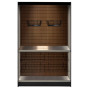 All State ASMMS492-KW Micro Market Kiosk with Walnut Slats 49