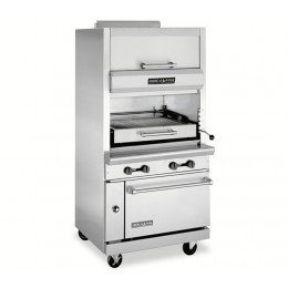 American Range AGBU-WO-4 Professional Series Infrared Overfired with Lower and Upper Oven 4 Burner Broiler