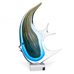 Badash Crystal J510 Murano style Artistic Glass Giant Angel Fish