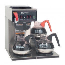 Bunn 12950.0212 CWTF15-3 12 Cup Coffee Brewer w/ 3 Lower Warmers 120V