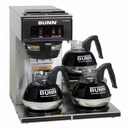 Bunn 13300.0003 VP17-3 Stainless Steel Pour Over Brewer w/ 3 Lower Warmers