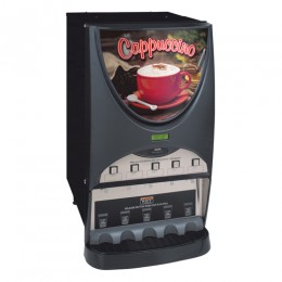 Bunn 38100.0003 iMIX-5S+ BLK Powdered Cappuccino Dispenser with 5 Hoppers 120V