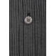 Chef Works SKS003BLK2XL Detroit Short-Sleeve Denim Shirt Striped Black 2XL