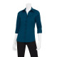 Chef Works WA34BLUXS Women's Finesse 3/4 Sleeve Fitted Shirt Blue XS