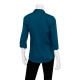 Chef Works WA34BLUXS Women's Finesse 3/4 Sleeve Fitted Shirt Blue XS