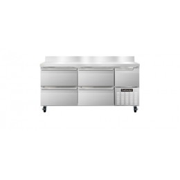 Continental CFA68-BS-D Freezer Base Cabinet with Backsplash and Four Drawers 68