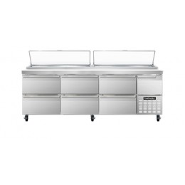 Continental PA93N-D Pizza Prep Table with Six Drawers 93