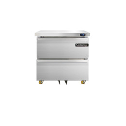 Continental DLF32-SS-U-D Designer Line Undercounter Freezer with Two Drawers 32