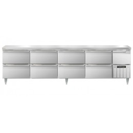 Continental DLRA118-SS-D Designer Line Refrigerated Work Top with Eight Drawers 118