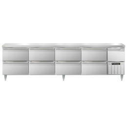Continental DLRA118-SS-D Designer Line Refrigerated Work Top with Eight Drawers 118