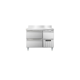 Continental DLRA43-SS-BS-D Designer Line Refrigerated Work Top with Backsplash and Two Drawers 43