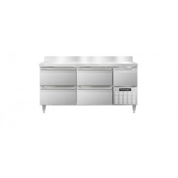 Continental DLRA68-SS-BS-D Designer Line Refrigerated Work Top with Backsplash and Four Drawers 68