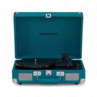 Crosley CR8005F-TL Cruiser Plus Vintage 3-Speed Bluetooth in/Out Portable Vinyl Record Player Turntable, Teal