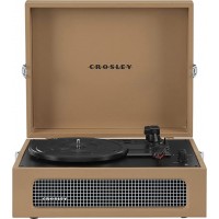 Crosley CR8017B-TA Voyager Vintage Portable Vinyl Record Player Turntable with Bluetooth in/Out and Built-in Speakers, Tan