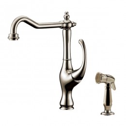 Dawn AB083155BN Brushed Nickel Single Lever Kitchen Faucet/Side Spray