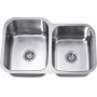 Dawn ASU108R Double Bowl Undermount Sink for Minimum 33