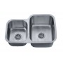 Dawn ASU110L Double Bowl Undermount Sink with Left Small Bowl