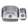 Dawn ASU112R Double Bowl Undermount Sink For Minimum 30