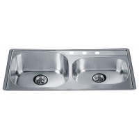 Dawn CH355 Stainless Steel Top Mount Double Bowl Sink