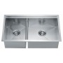 Dawn DSQ301515 Stainless Steel Undermount Double Bowl Square Sink