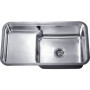 Dawn DSU3018 Single Bowl Undermount Sink with Stepped Basin