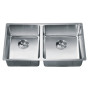 Dawn SRU301616L Small Corner Radius Double Bowl Undermount Sink