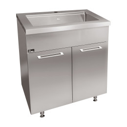 Dawn SSCDSR3036 Stainless Steel Sink Base Cabinet with Integrated Sink, 30