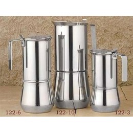 European Gift 122-6 Stainless Steel Stove Top Espresso Maker 6-Cup