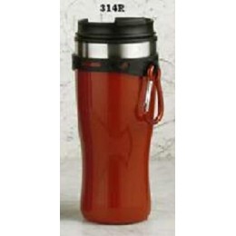 European Gift 314R Red Tumbler with Hang Clip & Screw Lid 16 oz