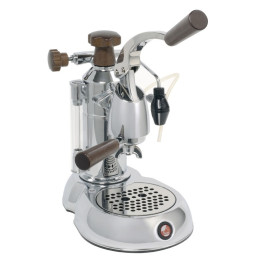La Pavoni ESW-8 Stradavari 8 Cup Lever Espresso Machine Chrome/Wood