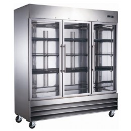 Entree ERB2X-G 2 Section Glass Full Door Reach-in Refrigerator