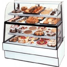 Federal CGR3660DZH Curved Glass Horizontal Dual Zone Bakery Case Refrigerated Bottom Non-Refrigerated Top 36