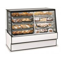 Federal SGR5042DZ High Volume Vertical Dual Zone Bakery Case Refrigerated Left Non-Refrigerated Right 50