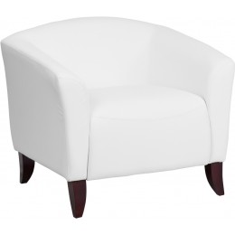 Flash Furniture 111-1-WH-GG Hercules Imperial Series White Leather Chair
