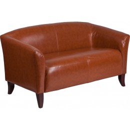 Flash Furniture 111-2-CG-GG Hercules Imperial Series Cognac Leather Loveseat