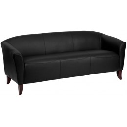 Flash Furniture 111-3-BK-GG Hercules Imperial Series Black Leather Sofa