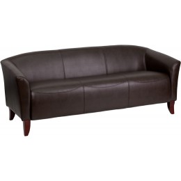 Flash Furniture 111-3-BN-GG Hercules Imperial Series Brown Leather Sofa