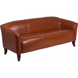 Flash Furniture 111-3-CG-GG Hercules Imperial Series Cognac Leather Sofa
