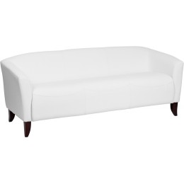 Flash Furniture 111-3-WH-GG Hercules Imperial Series White Leather Sofa