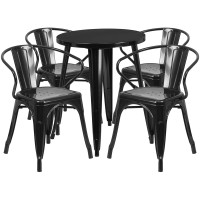Flash Furniture CH-51080TH-4-18ARM-BK-GG 24