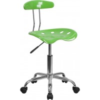 Flash Furniture LF-214-SPICYLIME-GG Vibrant Spicy Lime and Chrome Swivel Task Chair with Tractor Seat