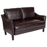 Flash Furniture SL-SF915-2-BRN-GG Asti Upholstered Loveseat in Brown LeatherSoft