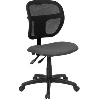 Flash Furniture WL-A7671SYG-GY-GG Mid-Back Gray Mesh Swivel Task Chair