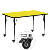 Flash Furniture XU-A2460-REC-YEL-H-A-CAS-GG Mobile 24