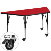 Flash Furniture XU-A3060-TRAP-RED-H-P-CAS-GG Mobile 30