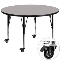 Flash Furniture XU-A42-RND-GY-H-P-CAS-GG Mobile 42
