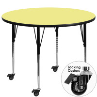 Flash Furniture XU-A48-RND-YEL-T-A-CAS-GG Mobile 48