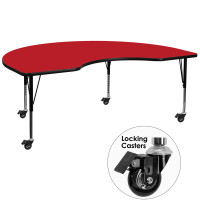Flash Furniture XU-A4872-KIDNY-RED-H-P-CAS-GG Mobile 48